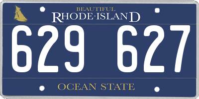 RI license plate 629627