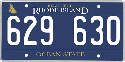 RI license plate 629630