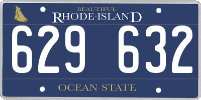 RI license plate 629632