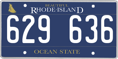 RI license plate 629636