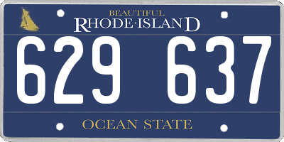 RI license plate 629637