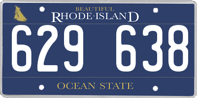 RI license plate 629638