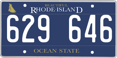 RI license plate 629646