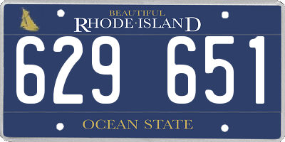 RI license plate 629651