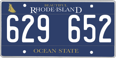 RI license plate 629652
