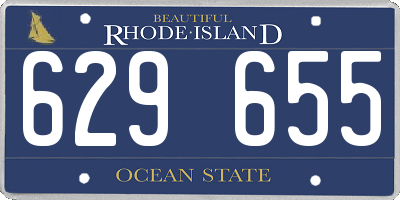 RI license plate 629655