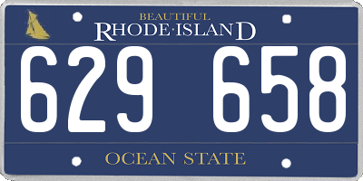 RI license plate 629658