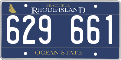 RI license plate 629661