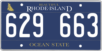 RI license plate 629663