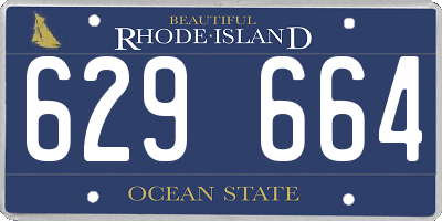 RI license plate 629664