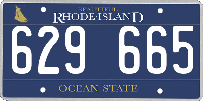 RI license plate 629665