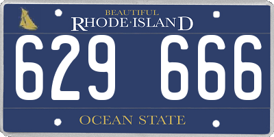 RI license plate 629666