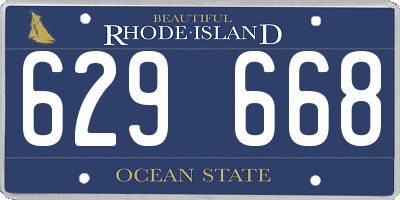 RI license plate 629668