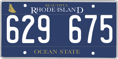 RI license plate 629675