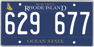 RI license plate 629677
