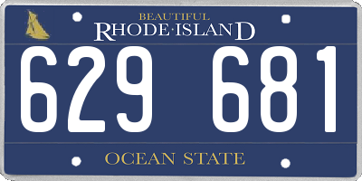 RI license plate 629681