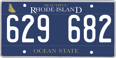 RI license plate 629682