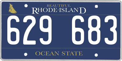 RI license plate 629683