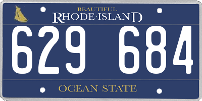 RI license plate 629684