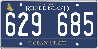 RI license plate 629685