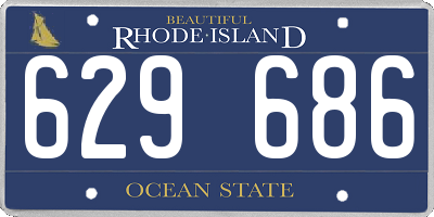 RI license plate 629686