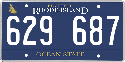 RI license plate 629687