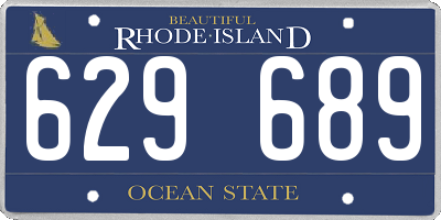 RI license plate 629689