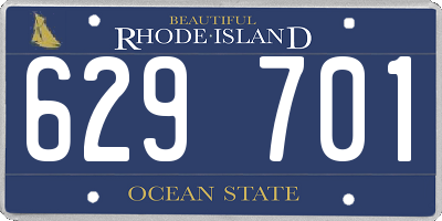 RI license plate 629701