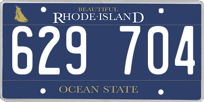 RI license plate 629704