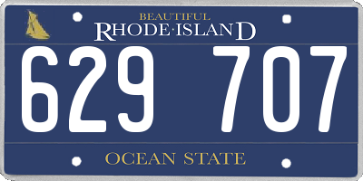 RI license plate 629707