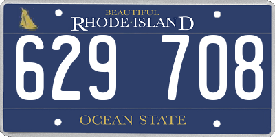 RI license plate 629708