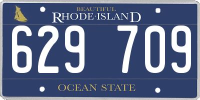 RI license plate 629709