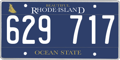 RI license plate 629717