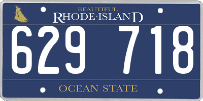 RI license plate 629718