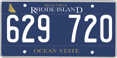 RI license plate 629720