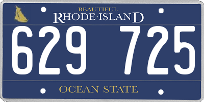 RI license plate 629725