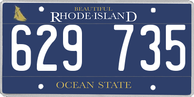 RI license plate 629735
