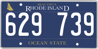 RI license plate 629739