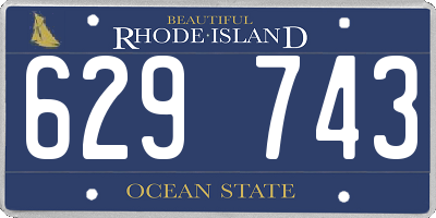 RI license plate 629743