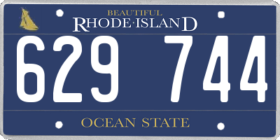 RI license plate 629744