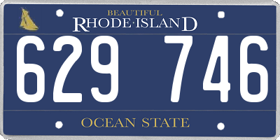 RI license plate 629746