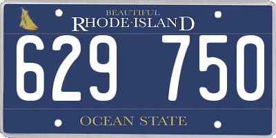 RI license plate 629750