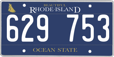 RI license plate 629753