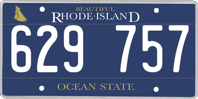 RI license plate 629757