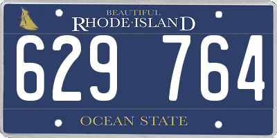 RI license plate 629764