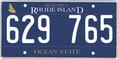 RI license plate 629765