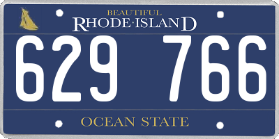 RI license plate 629766