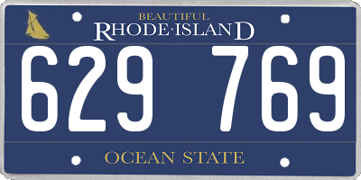 RI license plate 629769