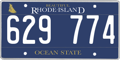 RI license plate 629774