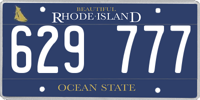 RI license plate 629777